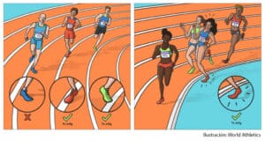 World Athletics rebaja los criterios de descalificación si se pisa ...