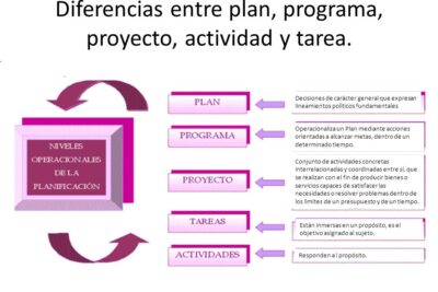 Diferencias entre Plan, Proyecto, Actividad o Tarea - Grupo Emprende