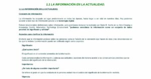 1.1 la información en la actualidad.