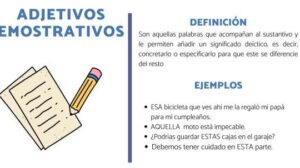 Adjetivos DEMOSTRATIVOS - definición y ejemplos