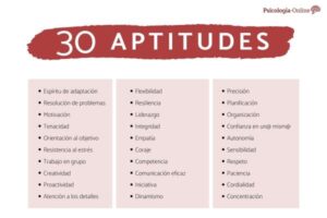 Qué son las APTITUDES PERSONALES: lista de 30 ejemplos