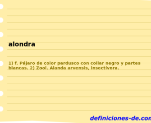 Significado de «alondra»