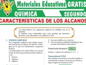 Características de los Alcanos para Segundo Grado de Secundaria