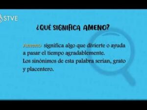 El Diccionario: ¿Qué significa ameno? - YouTube