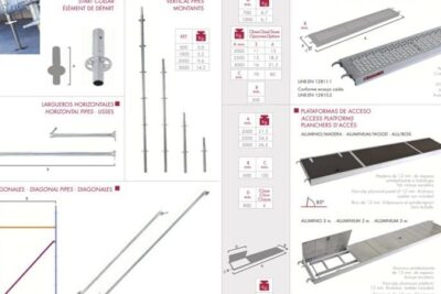 Tipos de andamios: partes, medidas y proceso de montaje andamiaje