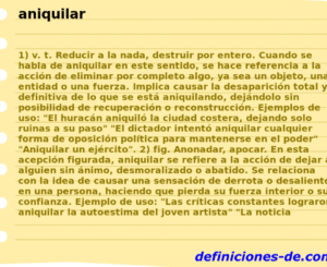 Significado de «aniquilar»