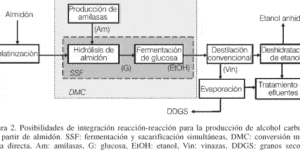 Producción biotecnológica de alcohol carburante II: integración de ...