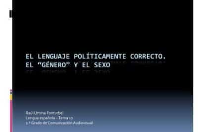 EL LENGUAJE POLÍTICAMENTE CORRECTO. EL ... - urbinavolant