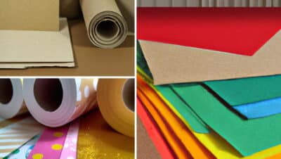 Materiales para manualidades: papel, cartulina y cartón