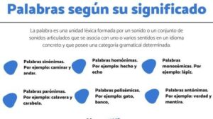 Todas las CLASES de PALABRAS según su significado