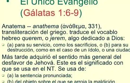 El Anatema Bíblico: ¿Maldición O Separación? | Iglesia Del Pilar