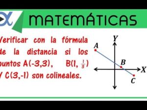 Determinar si 3 puntos son colineales con la fórmula de distancia ejemplo 3  de 3