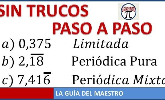 Expresiones decimales limitadas e ilimitadas periódicas pura y periódicas  mixta