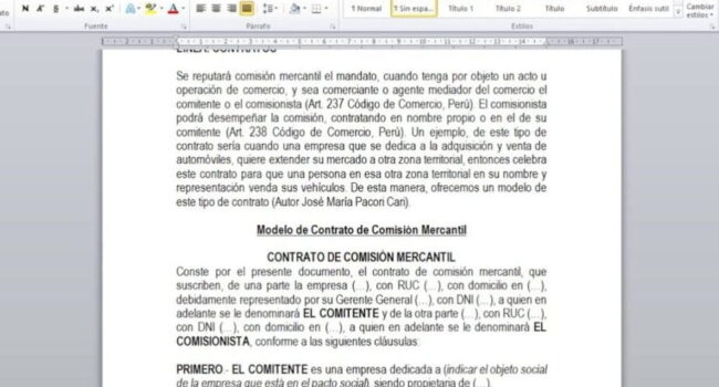 Ejemplos de Contrato de Comisión: Todo lo que necesitas saber ...