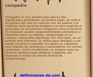 Significado de «compadre»