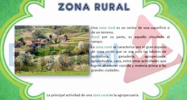 Diferencia Entre Zona Rural y Urbana Definición para Niños