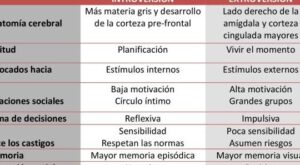 Diferencias entre INTROVERTIDO y EXTROVERTIDO