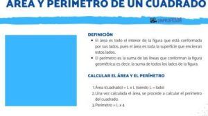 Calcular el ÁREA y el PERÍMETRO de un cuadrado - con VÍDEO y ...