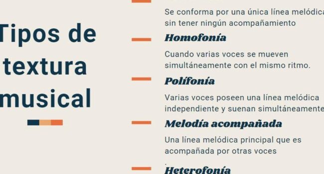 Tipos de textura musical - RESUMEN con ESQUEMAS